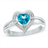 Blue Topaz Heart-Shaped Ring