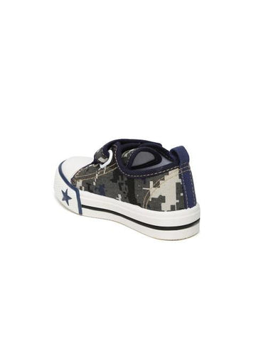 Dunsinky Grey & Navy Printed Casual Shoes