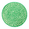 White and Green Round Rug